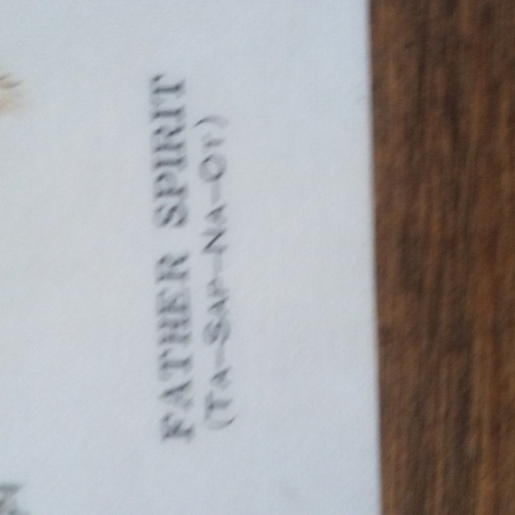 Hopi Signed Decoupage Art Father Spirit Vintage - Picture 4 of 11